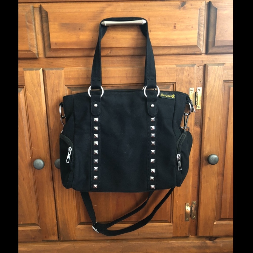 Sourpuss Black Studded Bag